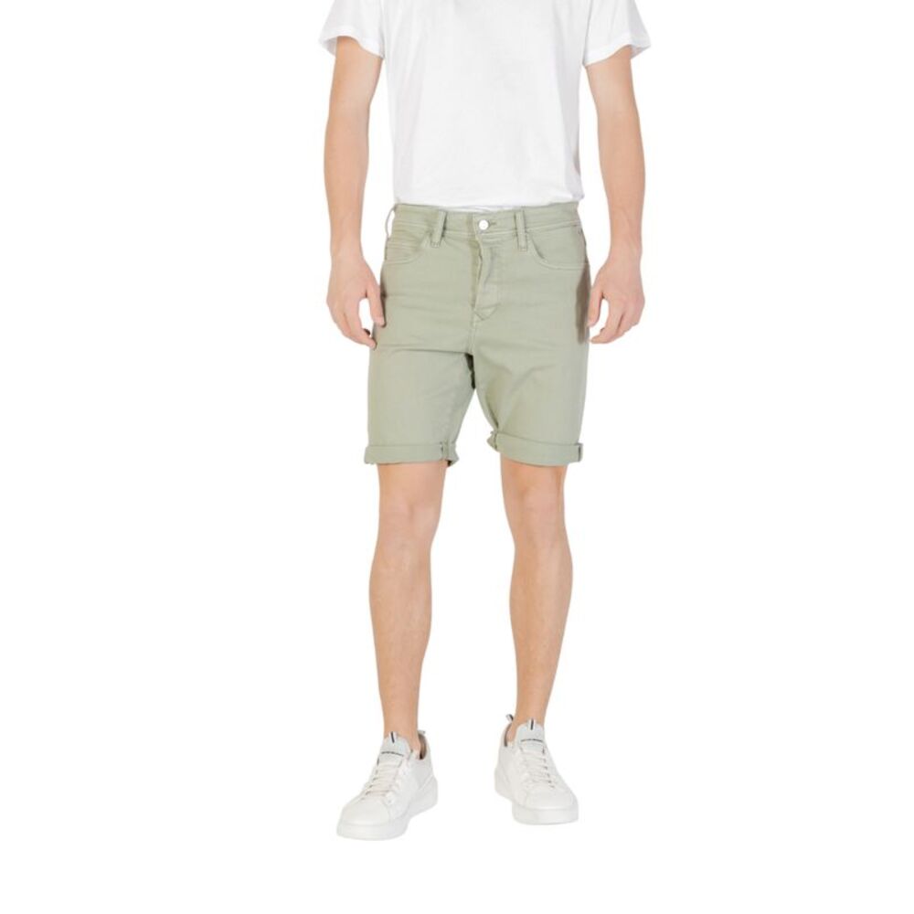 Replay Denim Shorts Relaxed Fit Men green